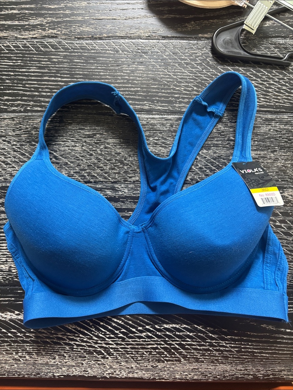 Molded Cup Racerback Sports Bra in Electric Blue